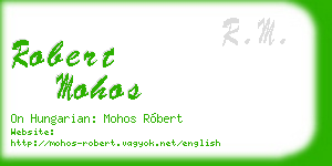 robert mohos business card