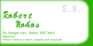 robert mohos business card